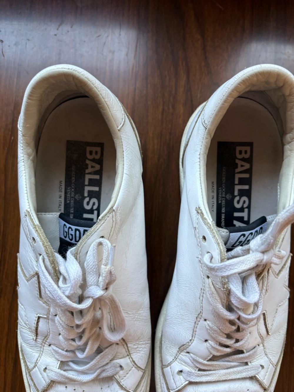 Golden Goose Deluxe Brand GGDB Ball Star Leather Sneakers White EU 40 US 10 W - Picture 10 of 10